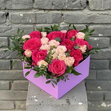 Цветочная композиция из Розы в коробке в Красном Пахаре
