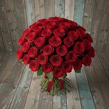 Букет 55 Красных роз Фридом #REPLACE_PRED# Красном Пахаре