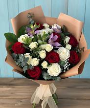 Букет цветов из:  Розы и Альстромерии в Красном Пахаре