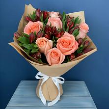 Букет цветов из:  Розы и Альстромерии в Красном Пахаре