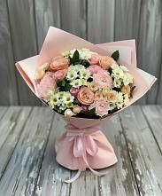 Букет цветов из:  Гвоздики, Розы и Хризантемы в Красном Пахаре