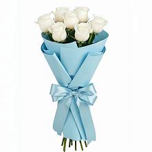 Букет 7 белых роз Проуд в Красном Пахаре