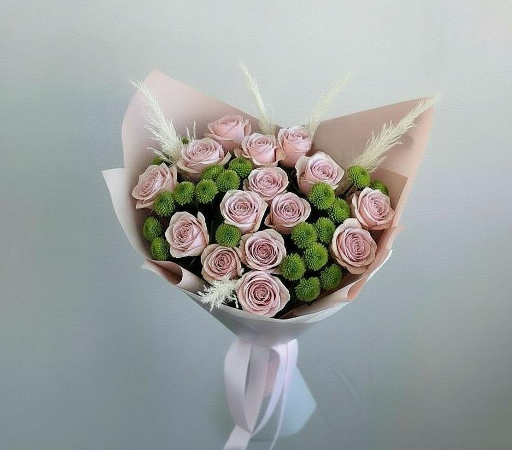 Букет цветов из: Розы и Хризантемы в Красном Пахаре