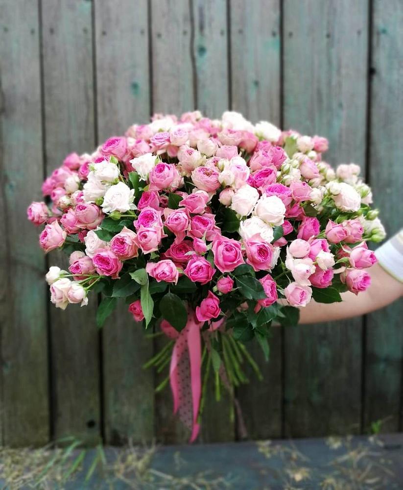 Букет Розовые кустовые розы Натали и Лав Лидия в Красном Пахаре