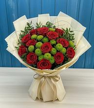 Букет цветов из:  Розы и Хризантемы в Красном Пахаре