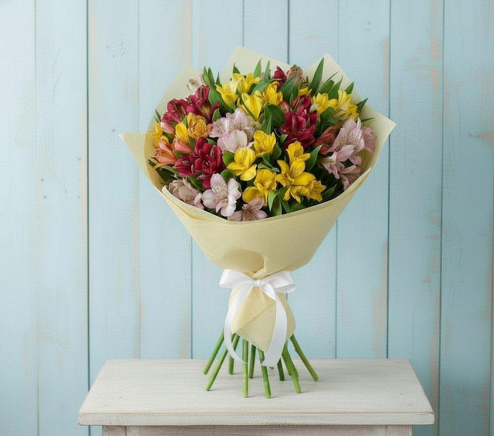 Букет цветов из: Альстромерии в Красном Пахаре