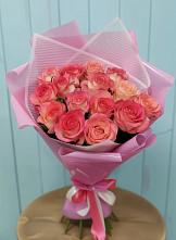 Букет 15 Розовых роз Равель #REPLACE_PRED# Красном Пахаре
