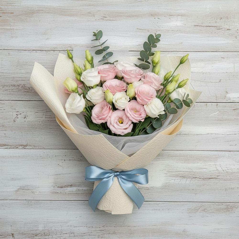 Букет цветов из: Лизиантусы в Красном Пахаре